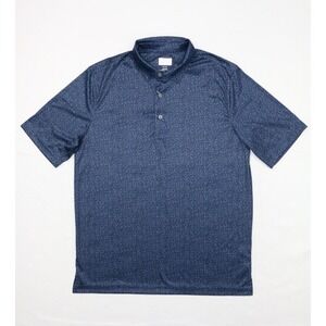 Greg Norman Men's Technical Performance Play Dry ML75 Golf Polo Navy M All Over